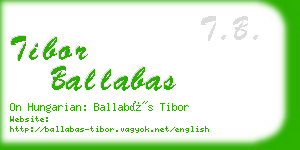 tibor ballabas business card